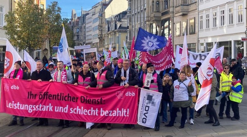 Protestaktion in Erfurt